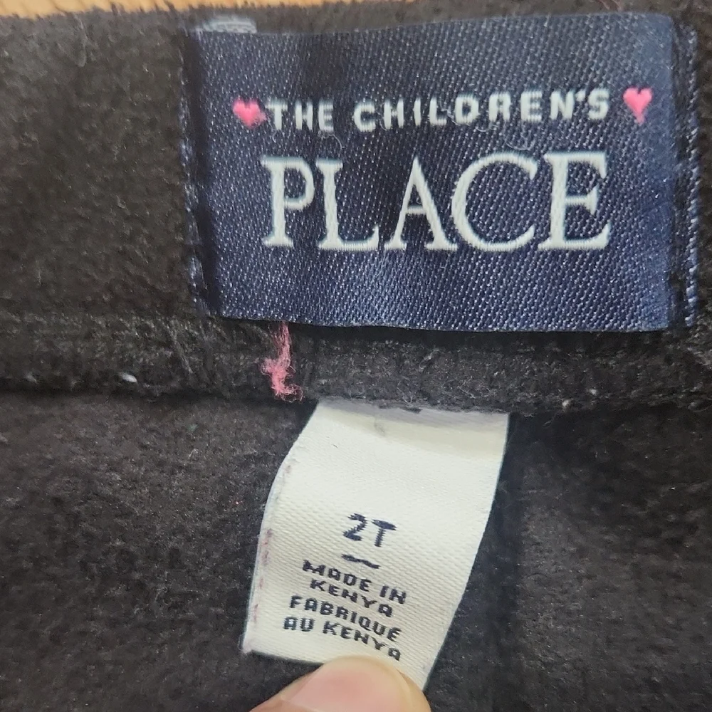 The Children's Place Black and Mauve Flare Sweatpants 2T